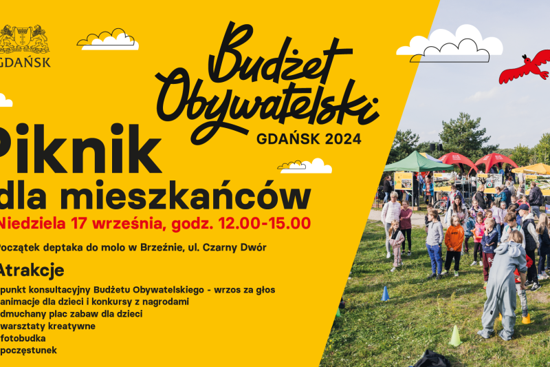 Wydarzenie: Piknik Budżetu Obywatelskiego, Kiedy? 2023-09-17 12:00, Gdzie? początek deptaka do molo w Brzeźnie