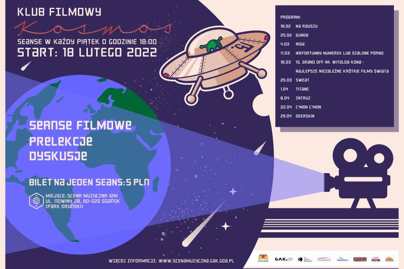 Wydarzenie: Seanse filmowe w Klubie Filmowym Kosmos, Kiedy? 2022-04-29 18:00, Gdzie? ul. Nowiny 2b
