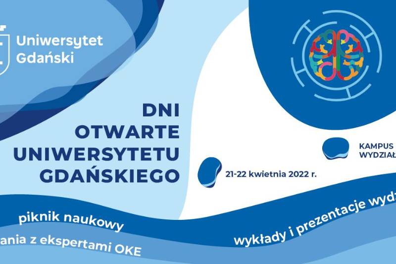 Wydarzenie: Dni otwarte Uniwersytetu Gdańskiego, Kiedy? 2022-04-21 09:00, Gdzie? ul. Wita Stwosza 58