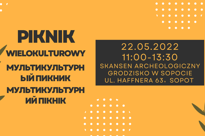 Wydarzenie: Piknik wielokulturowy, Kiedy? 2022-05-22 11:00, Gdzie? ul. Haffnera 63, Sopot