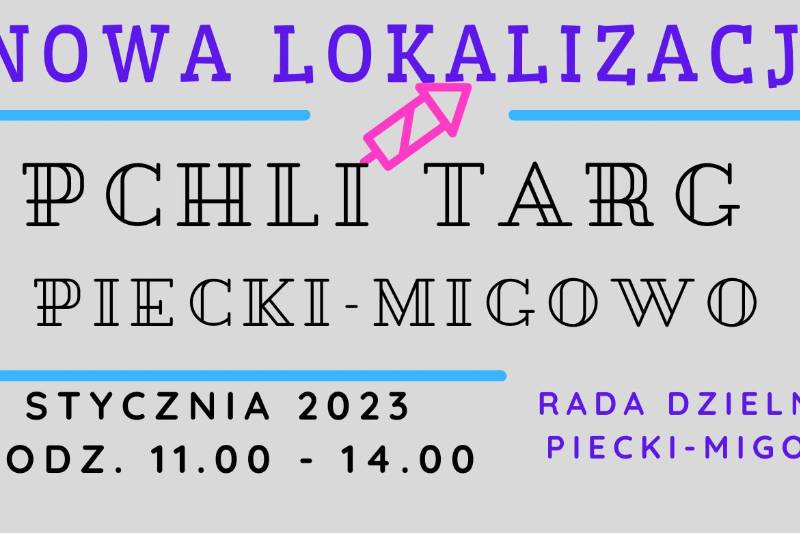 Wydarzenie: Pchli Targ w dzielnicy Piecki-Migowo, Kiedy? 2023-01-15 11:00, Gdzie? Heleny Marusarzówny 10