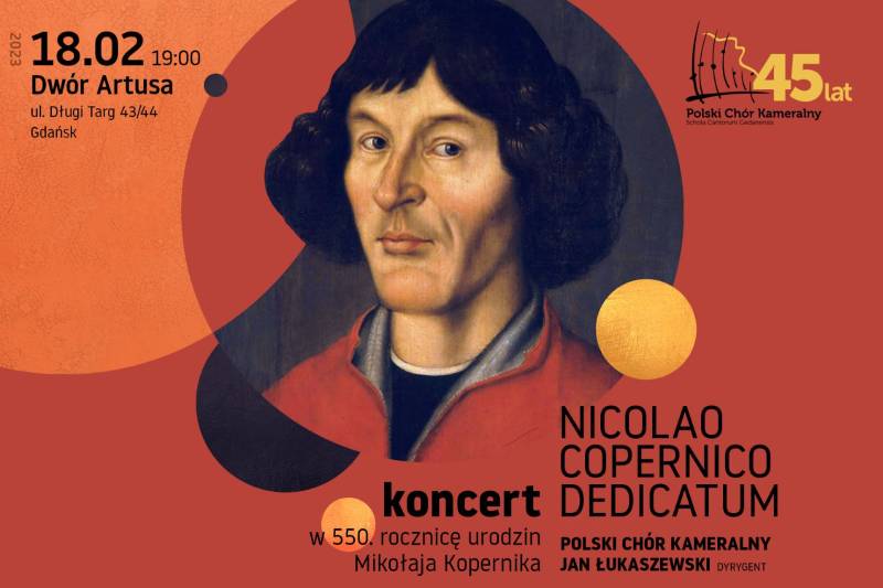 Wydarzenie: Koncert Nicolao Copernico Dedicatum, Kiedy? 2023-02-18 19:00, Gdzie? Długi Targ 43/44