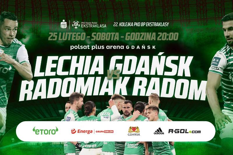 Wydarzenie: Mecz Lechia Gdańsk - Radomiak Radom, Kiedy? 2023-02-25 20:00, Gdzie? Pokoleń Lechii Gdańsk 1