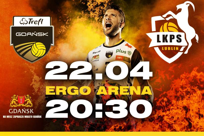 Wydarzenie: Ostatni mecz sezonu! Trefl Gdańsk vs Bogdanka LUK Lublin, Kiedy? 2024-04-22 20:30, Gdzie? Plac Dwóch Miast 1