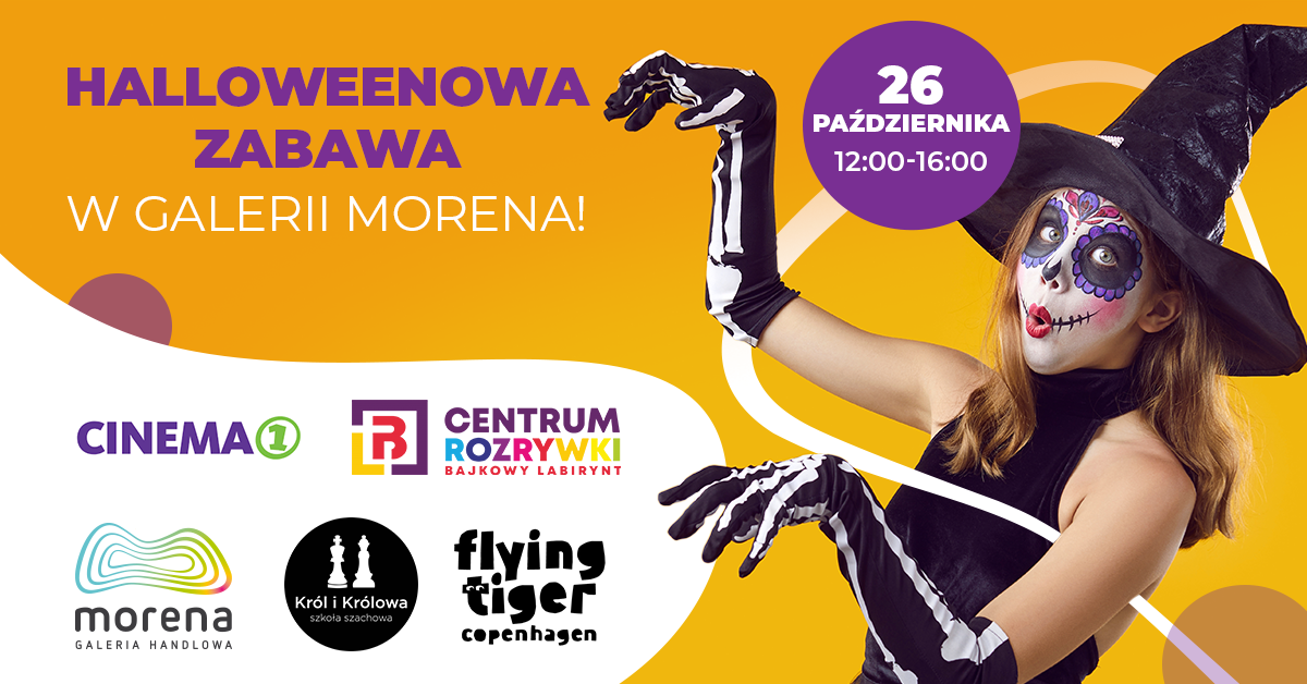 Wydarzenie: Halloweenowe atrakcje w Galerii Morena, Kiedy? 2024-10-31 00:00, Gdzie? Schuberta 102A