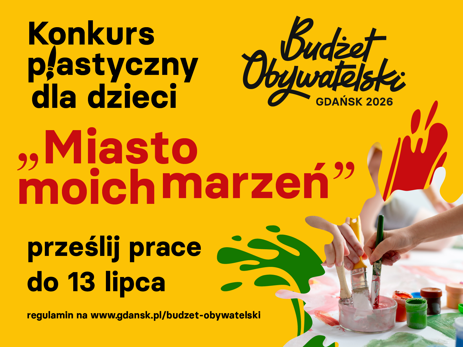 aktualność: O jakim Gdańsku marzą dzieci? Konkurs plastyczny BO